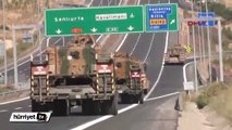 Gaziantep'ten gönderilen tank ve zırhlı araçlar Kilis'e ulaştı
