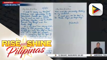 Ex-Sen. De Lima, nagpasalamat kay Sen. Padilla sa pagbisita nito sa kanya
