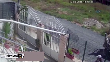 At arabalı çocuk hırsızlar kamerada