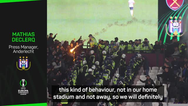 Moyes welcomes Anderlecht apology over crowd trouble