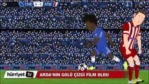 Arda'nın golü çizgi film oldu