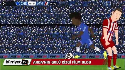 Arda'nın golü çizgi film oldu