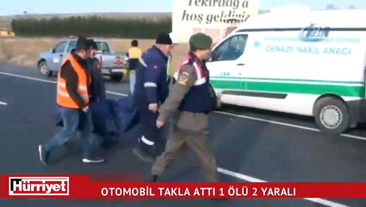 Lastiği patlayan otomobil takla attı: 1 ölü, 2 yaralı