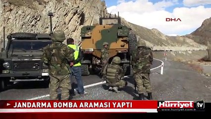 JANDARMA HAKKARİ-VAN KARAYOLUNDA BOMBA ARADI