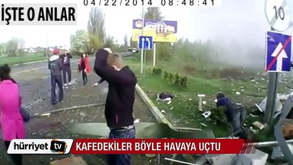 Ukrayna'da bir kafeyi bombayla havaya uçurdular