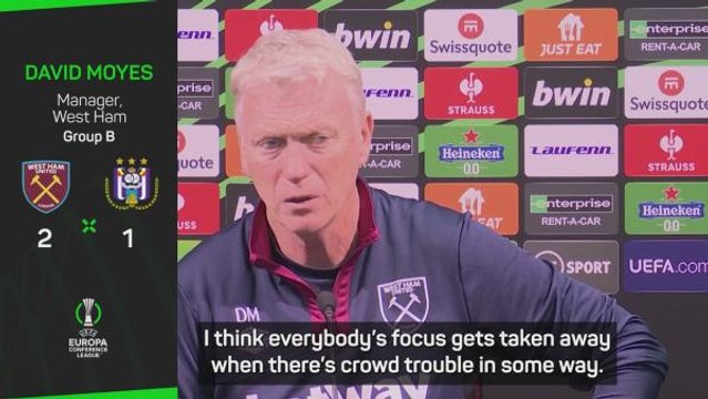 Moyes welcomes Anderlecht apology over crowd trouble