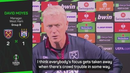 Moyes welcomes Anderlecht apology over crowd trouble