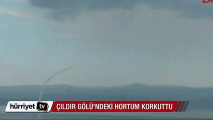 Çıldır gölü'nde korkutan görüntü