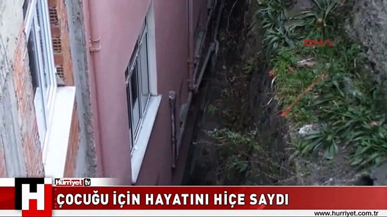 PENCEREDEN DÜŞEN ÇOCUĞUNU YAKALAMAK İÇİN PENCEREDEN ATLADI