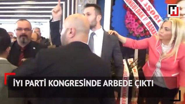 İyi Parti kongresinde arbede çıktı