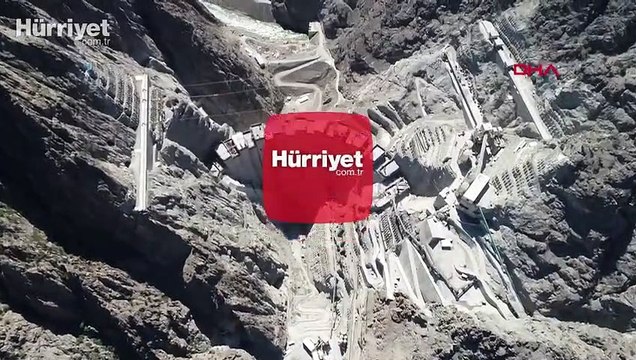 Türkiye'nin en yüksek barajı Yusufeli Barajı inşaatında yükseklik 200 metreye ulaştı