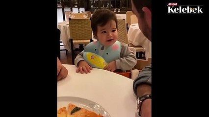 Arda Turan ve oğlu Hamza Arda'nın eğlenceli anları kamerada!