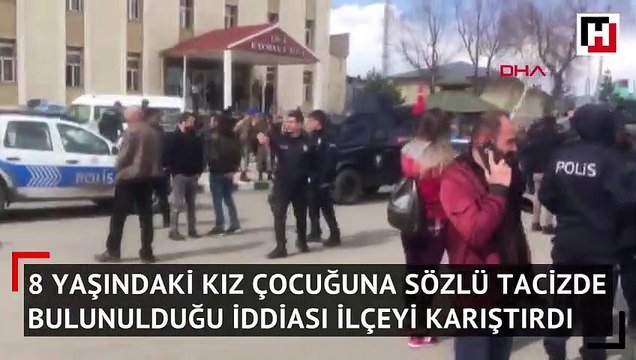 8 yaşındaki kız çocuğuna sözlü tacizde bulunulduğu iddiası ilçeyi karıştırdı