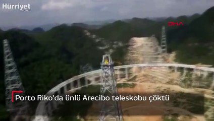 Porto Riko'da ünlü Arecibo teleskobu çöktü