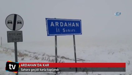 Sahara geçidi karla kaplandı