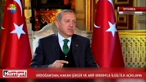 Erdoğan'dan, Hakan Şükür ve Arif Erdem'in ihracına ilişkin ilk açıklama