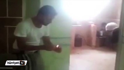 Patlayıcı ile arkadaşına şaka yapınca...