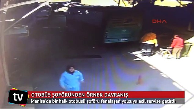 Rahatsızlanan yolcuyu halk otobüsüyle acil servise getirdi