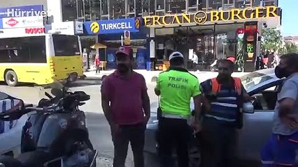 Arnavutköy'de maske cezasına kıyafetini çıkarıp tepki gösterdi