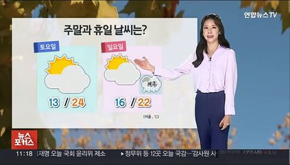 [날씨] 주말도 완연한 가을…다음주 기온 '뚝'