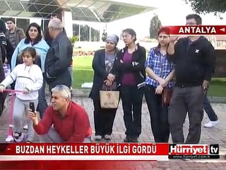 BUZDAN HEYKELLER BÜYÜK İLGİ GÖRDÜ