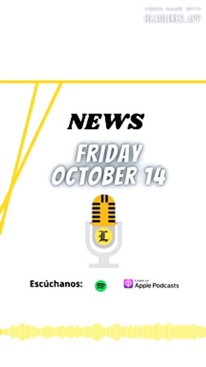 News friday 14 october
