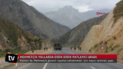 Mehmetçik yollarda didik didik patlayıcı aradı