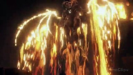 Sauron Balrog vs Dragon Battle Scene