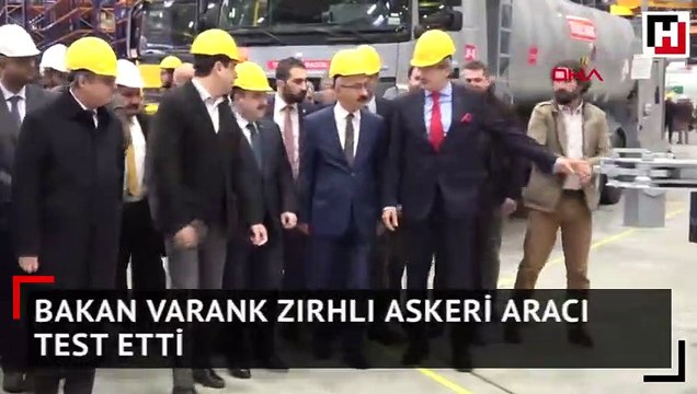 Bakan Varank zırhlı askeri aracı test etti