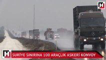 Suriye sınırına 100 araçlık askeri konvoy