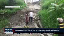 Tanah Bergerak, Jalan Putus dan 3 Rumah di Banjarnegara Terancam Ambruk