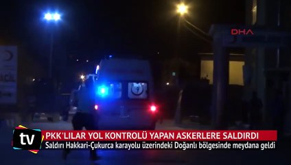 PKK'lılar Hakkari'de yol kontrolü yapan askerlere saldırdı