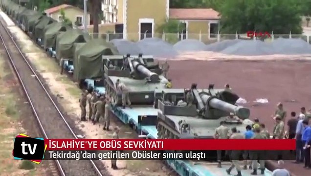 Suriye sınırındaki İslahiye'ye obüs sevkiyatı