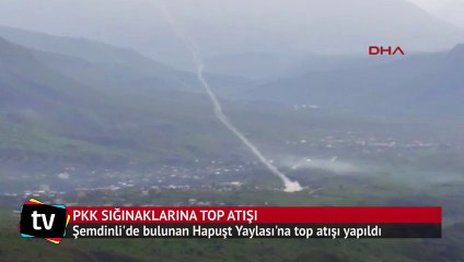 PKK sığınakları top atışına tutuldu