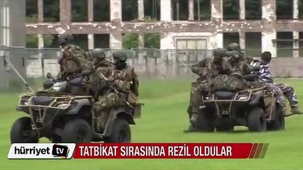 Tatbikat sırasında rezil oldular