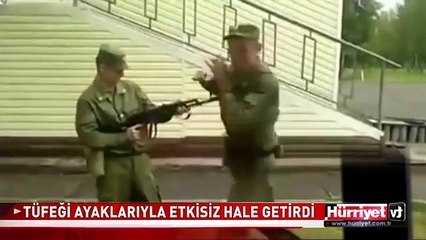 RUS ASKERİ TÜFEĞİ BÖYLE ETKİSİZ HALE GETİRDİ