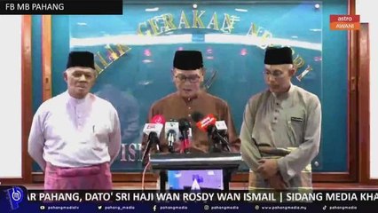 DUN Pahang dibubarkan berkuat kuasa pada Jumaat 14 Oktober 2022