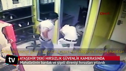 Ataşehir'deki kasa hırsızları kamerada