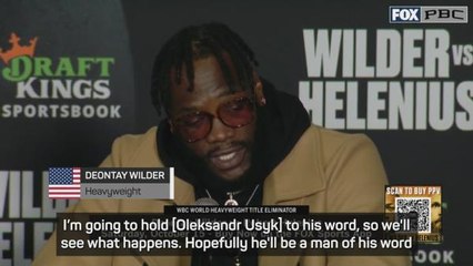 Wilder expectant of title shot at Usyk by beating Helenius