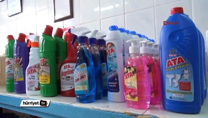 Okulun ürettiği deterjan kapış kapış gidiyor