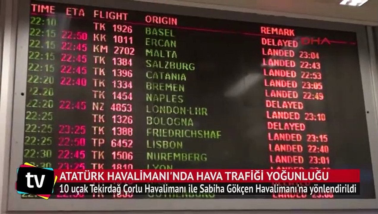 Atatürk Havalimanı'nda hava trafiği yoğunluğu