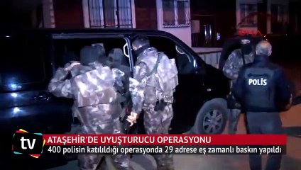 Ataşehir'de helikopter destekli uyuşturucu operasyonu