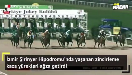 İzmir Hipodromu'nda korkutan kaza