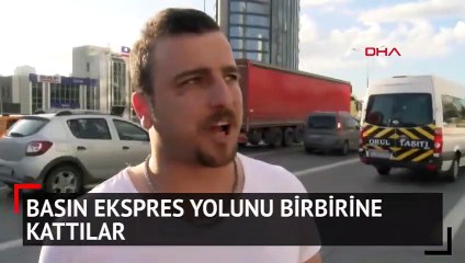 Polisten kaçan şüpheliler Basın Ekspres Yolunu birbirine kattılar