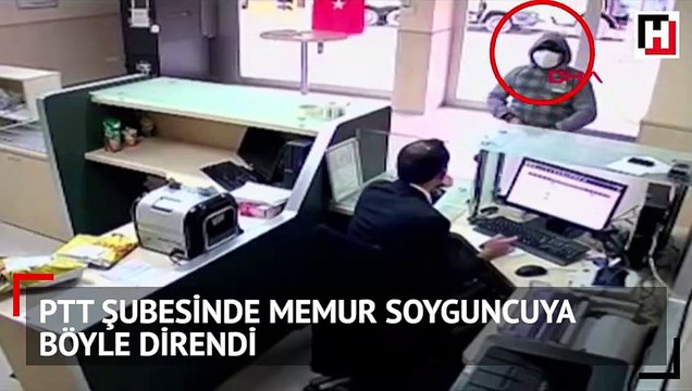 PTT şubesinde memur direndi, soyguncu neye uğradığını şaşırdı