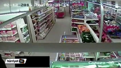 Market soygunu böyle görüntülendi