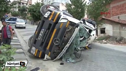 Ataşehir'de beton mikseri ortalığı savaş alanına çevirdi