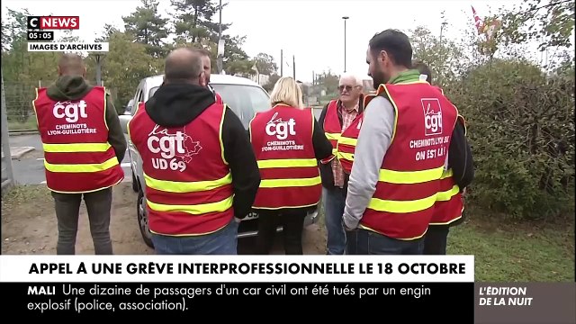 Menaces de grève générale mardi - La CGT, FO, Solidaires, la FSU et les organisations de jeunesse Fidl, Unef, MNL et la Vie lycéenne appellent à une journée noire