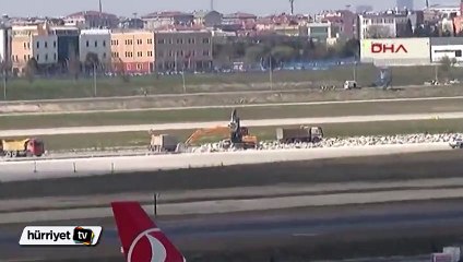 Atatürk Havalimanı'nda pist bakım için kapatıldı