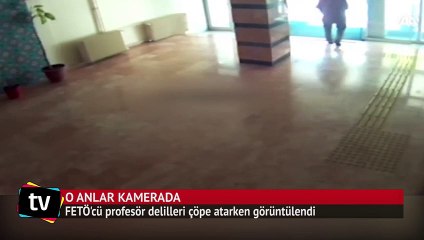 FETÖ'cü profesör delilleri çöpe atarken görüntülendi